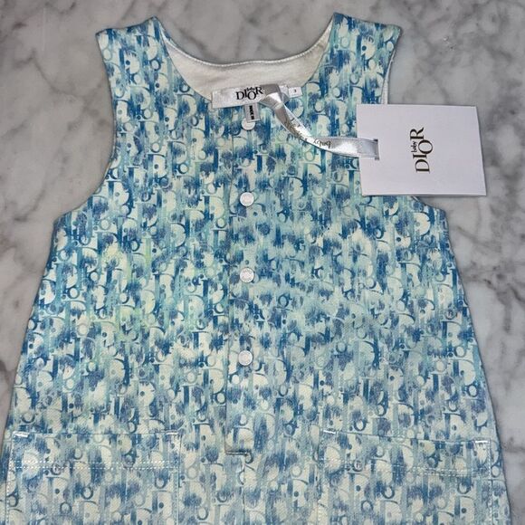NWT Dior Blue & White Baby Romper 3M - Picture 4 of 6